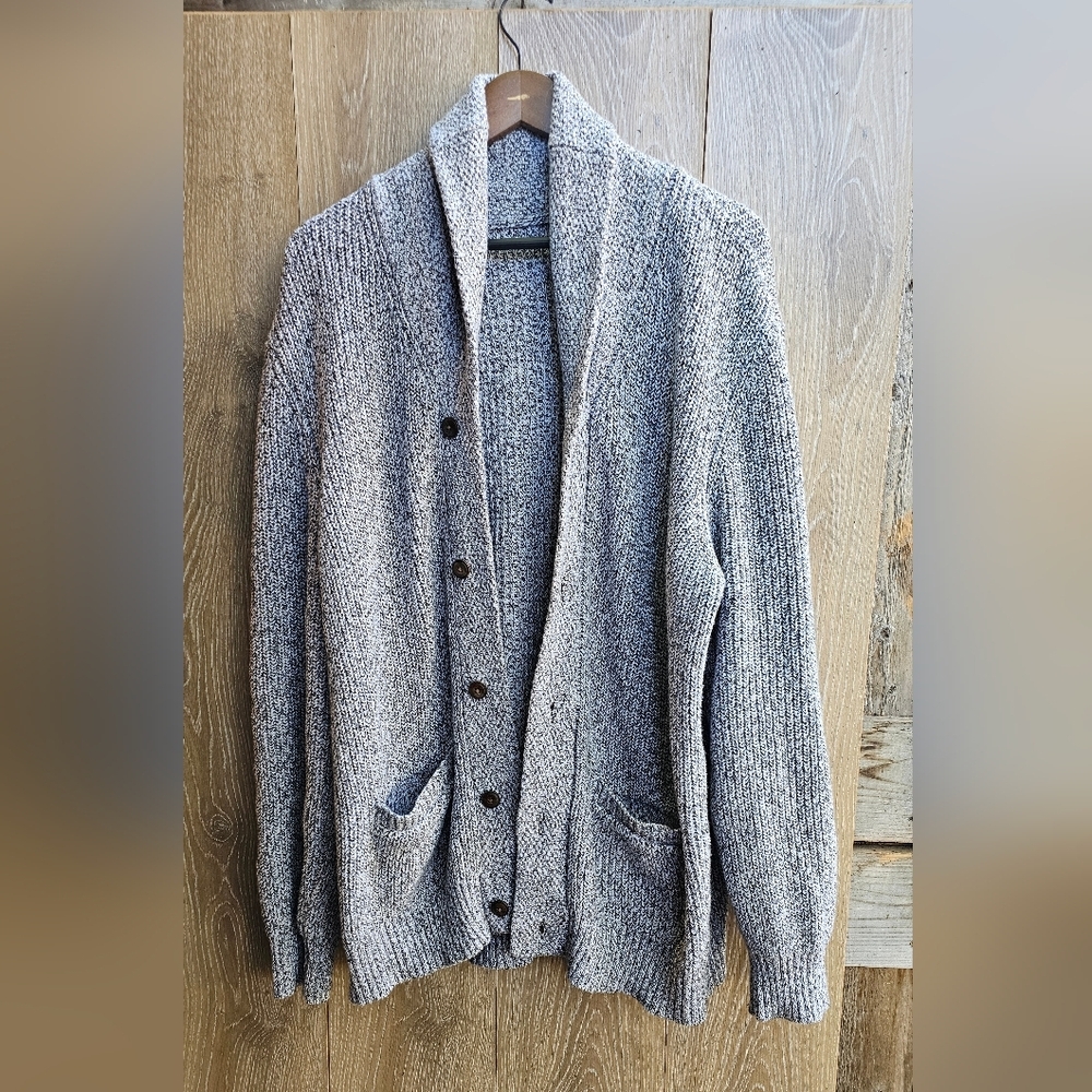 Faherty Cashmere Cardigan Oversized Baggy Big Pockets Grandpa Chunky Knit XXL - Picture 2 of 6